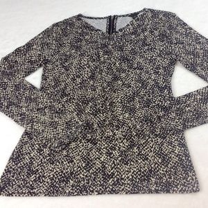 Ann Taylor Knit Top Twisted Front Detail Back Zipper